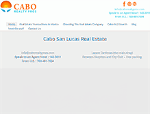 Tablet Screenshot of caborealtypros.com